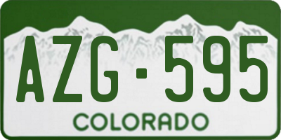 CO license plate AZG595