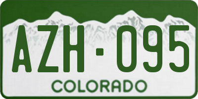 CO license plate AZH095