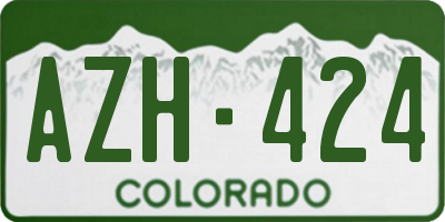 CO license plate AZH424