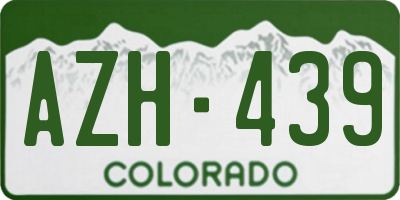CO license plate AZH439