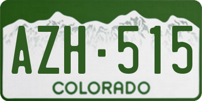 CO license plate AZH515