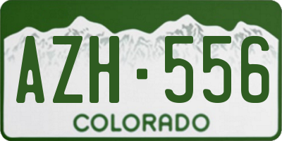 CO license plate AZH556