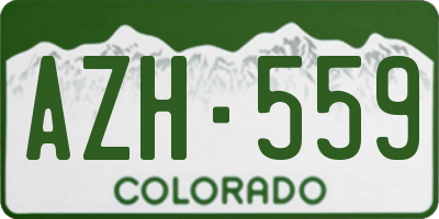 CO license plate AZH559