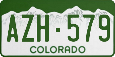 CO license plate AZH579