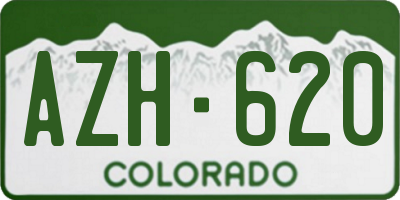 CO license plate AZH620