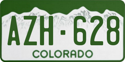 CO license plate AZH628