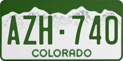 CO license plate AZH740