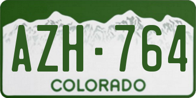 CO license plate AZH764