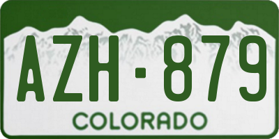 CO license plate AZH879