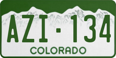 CO license plate AZI134
