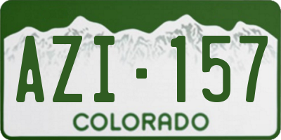 CO license plate AZI157