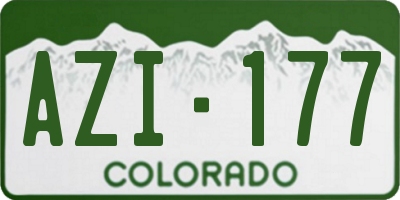 CO license plate AZI177