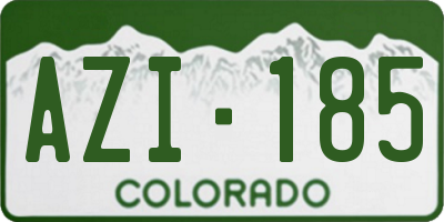 CO license plate AZI185