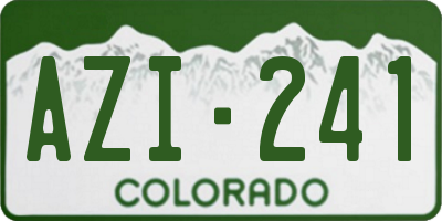CO license plate AZI241