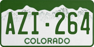 CO license plate AZI264