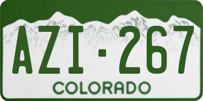CO license plate AZI267