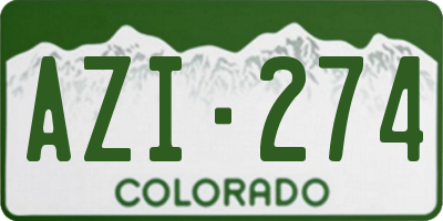 CO license plate AZI274