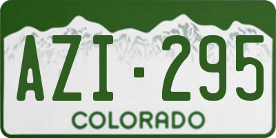 CO license plate AZI295
