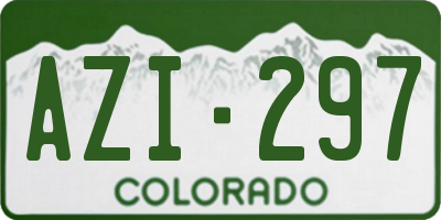 CO license plate AZI297