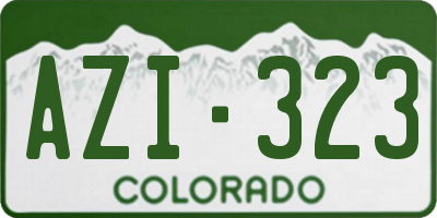 CO license plate AZI323