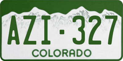 CO license plate AZI327