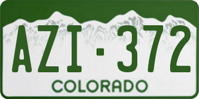 CO license plate AZI372