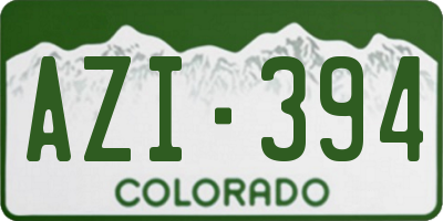 CO license plate AZI394