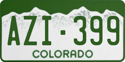 CO license plate AZI399