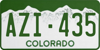 CO license plate AZI435