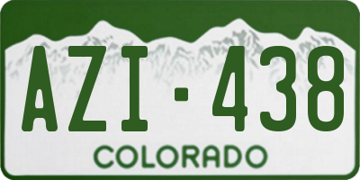 CO license plate AZI438