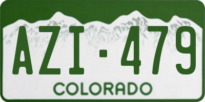 CO license plate AZI479