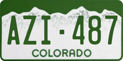 CO license plate AZI487