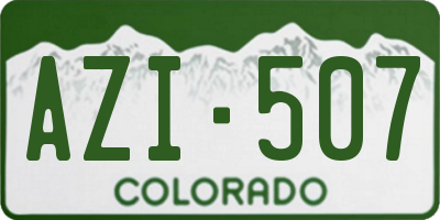 CO license plate AZI507