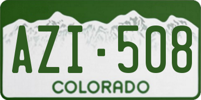 CO license plate AZI508