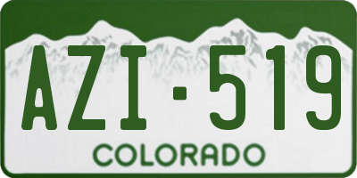 CO license plate AZI519
