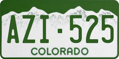 CO license plate AZI525