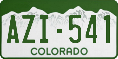 CO license plate AZI541