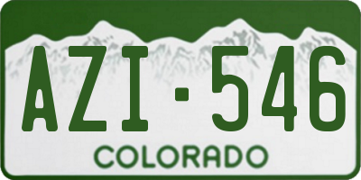 CO license plate AZI546