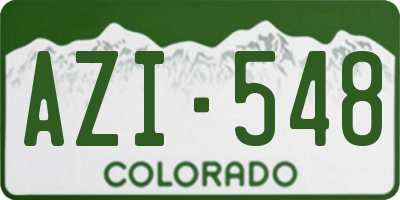 CO license plate AZI548