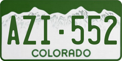 CO license plate AZI552