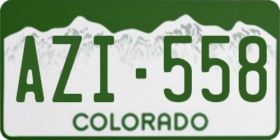 CO license plate AZI558