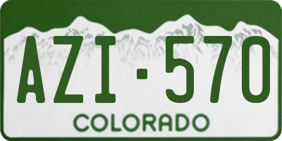 CO license plate AZI570