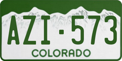 CO license plate AZI573