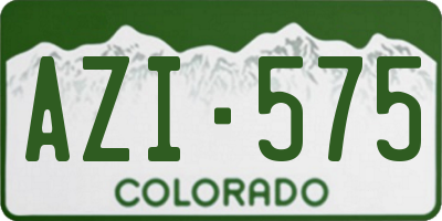 CO license plate AZI575