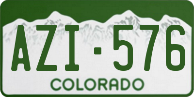 CO license plate AZI576