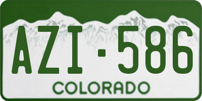 CO license plate AZI586