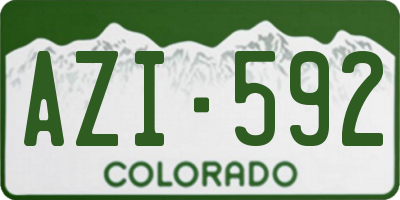 CO license plate AZI592