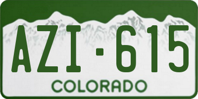 CO license plate AZI615