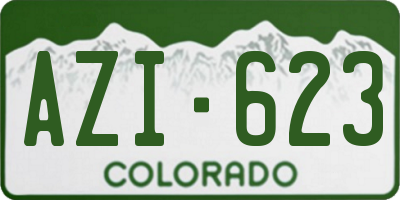CO license plate AZI623