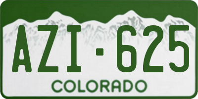 CO license plate AZI625